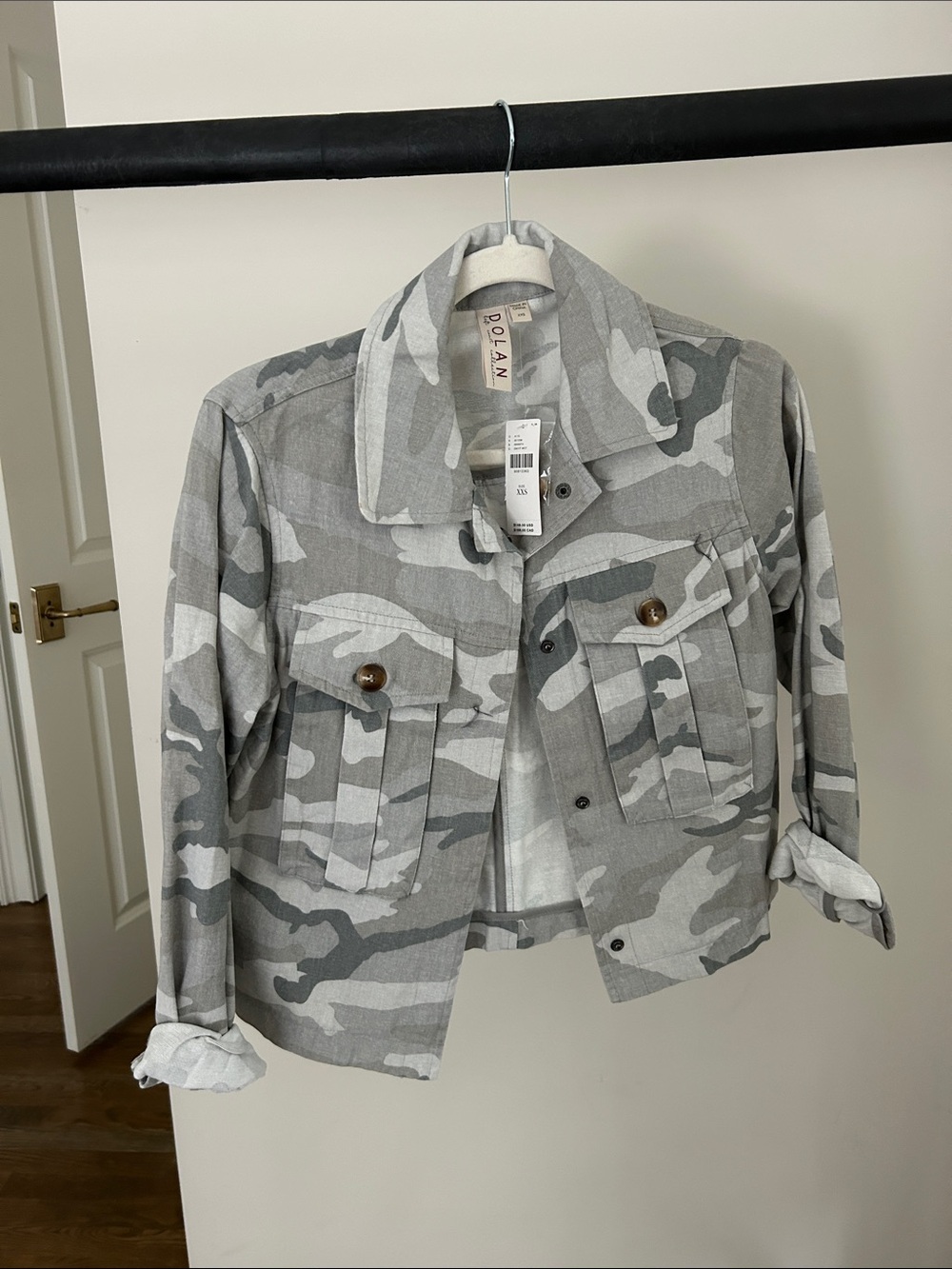 Dolan Gray Camo Cropped Utility Jacket